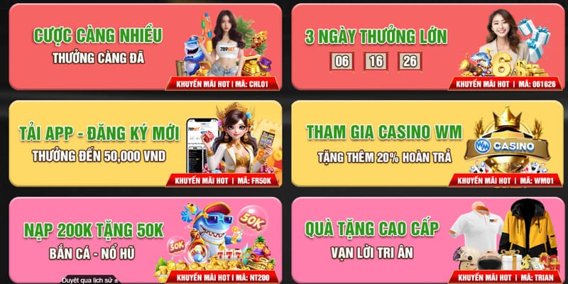 Tham gia Casino WM hoàn trả 20% cực hấp dẫn